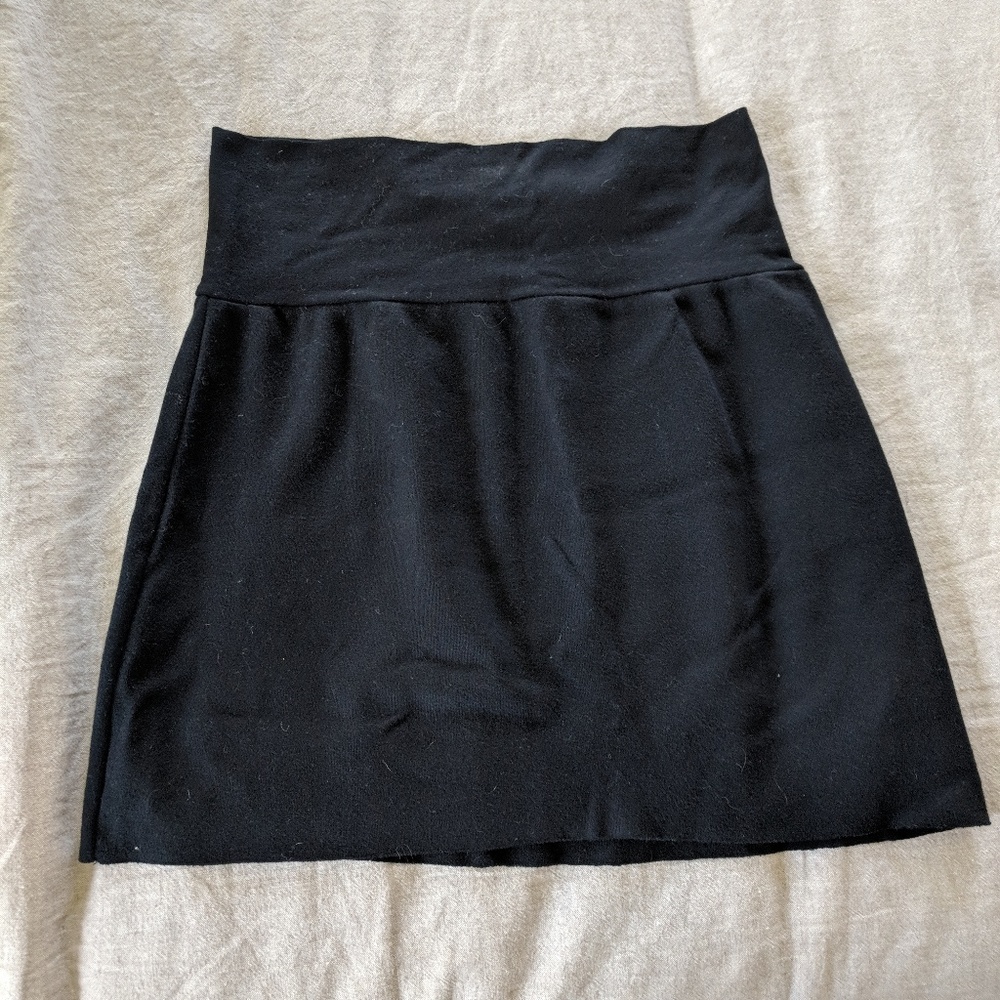 Black mini skirt